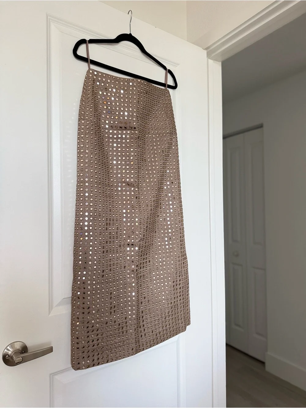 NWT Tory Burch Layered Hand-Done Mirrorwork Mirror Skirt $2,798 4